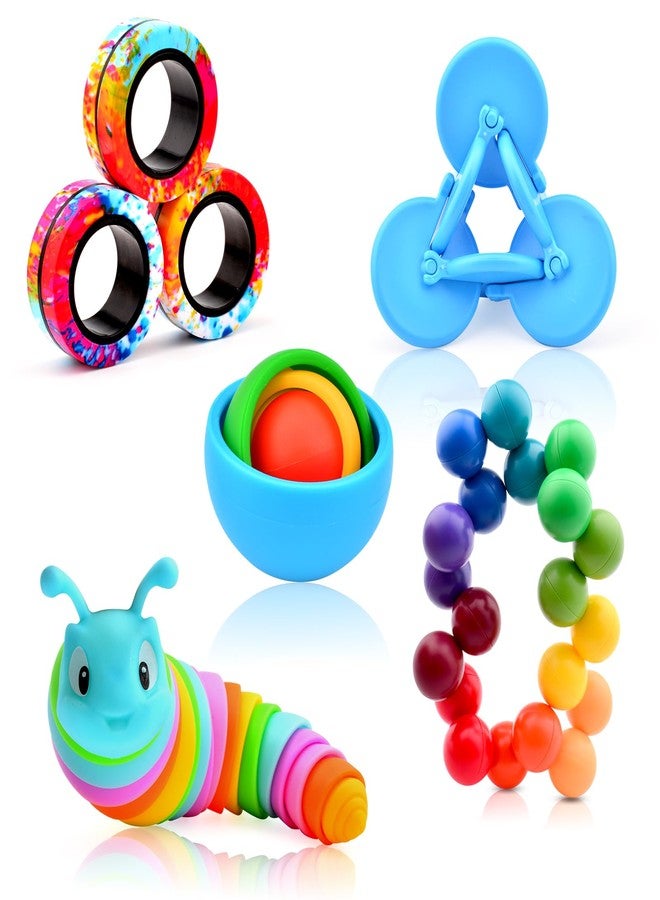 ASIOWELY Fidget Toys for Kids 8-12 Pack, Sensory Toys Set Easter Basket Stuffers for Teens Adults Autism, Fidget Slug, Sensory Ball Desk Toy Stress Relief Toys for ADHD Toddler - Image 1